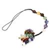 Car Crystal Pendant Natural Quartz Stone Rearview Mirror Ornaments Seven Chakra Heart-shaped Hanging Styling Accessories