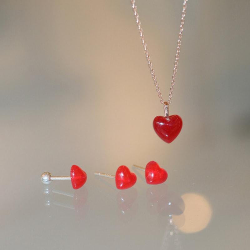 Modernlike Silver 925 Red Heart Piercing