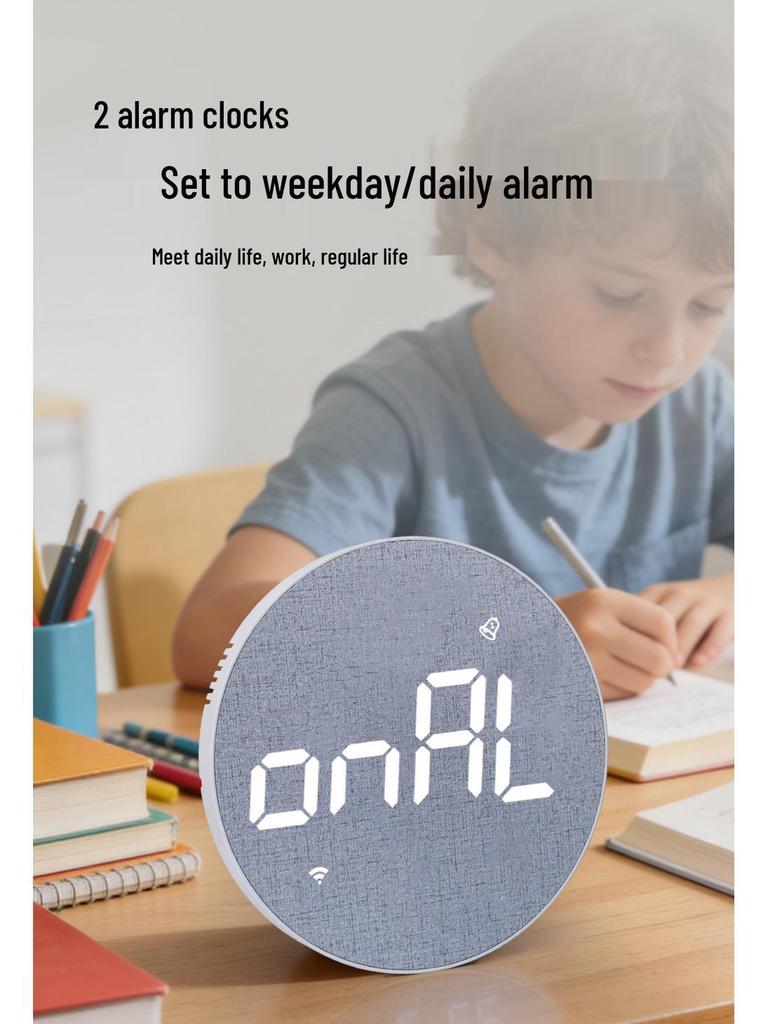 Bluetooth RGB Color-Changing Wall Clock: Auto Time Sync, Multifunctional Alarm, Perpetual Calendar, Daylight Saving Adjustments.