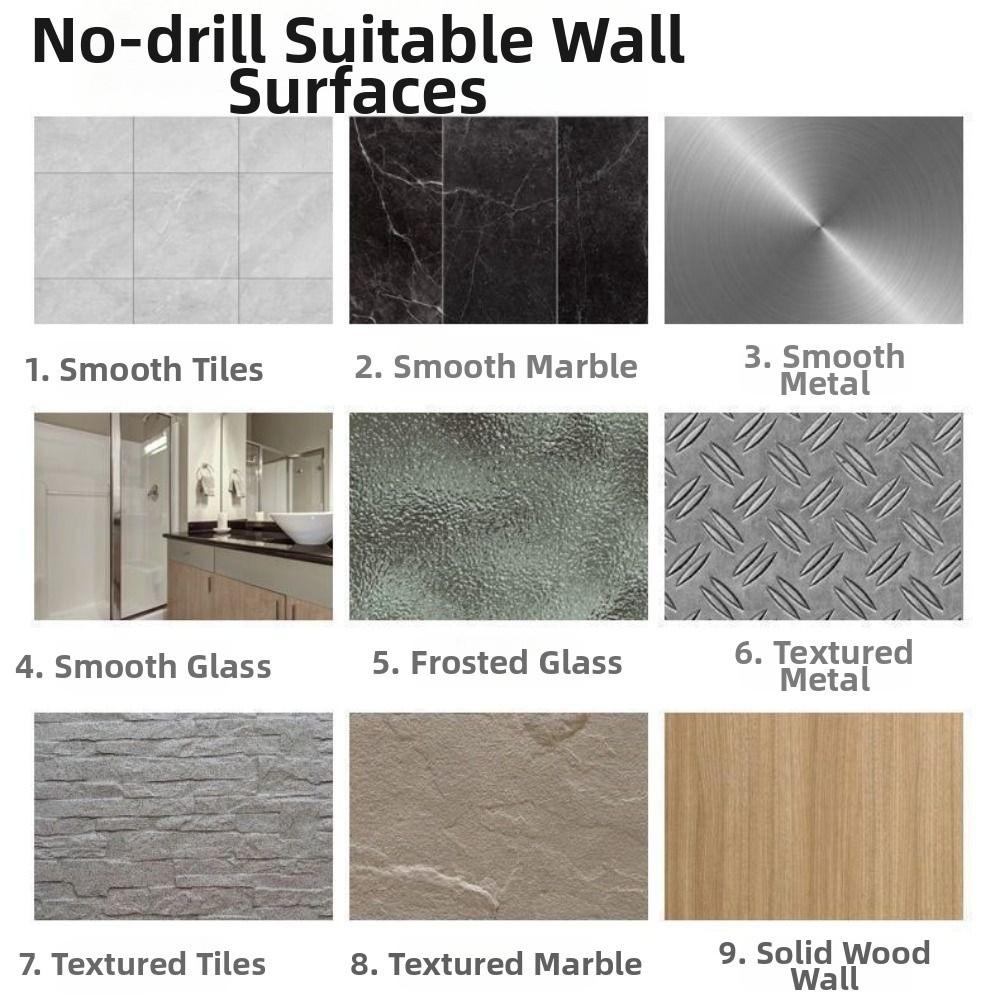 2Pcs Waterproof Bathroom Storage Rack Rustproof Large Capacity Cosmetic Storage Box Easy Install Thicken Wall-Mounted Shelf Rack