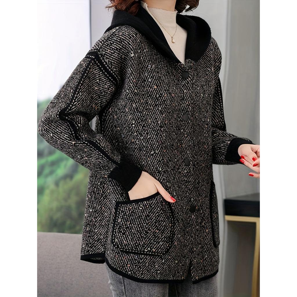 Coat Spring and Autumn Casual Loose Large Top Spring Thin Hooded Jacket Cardigan