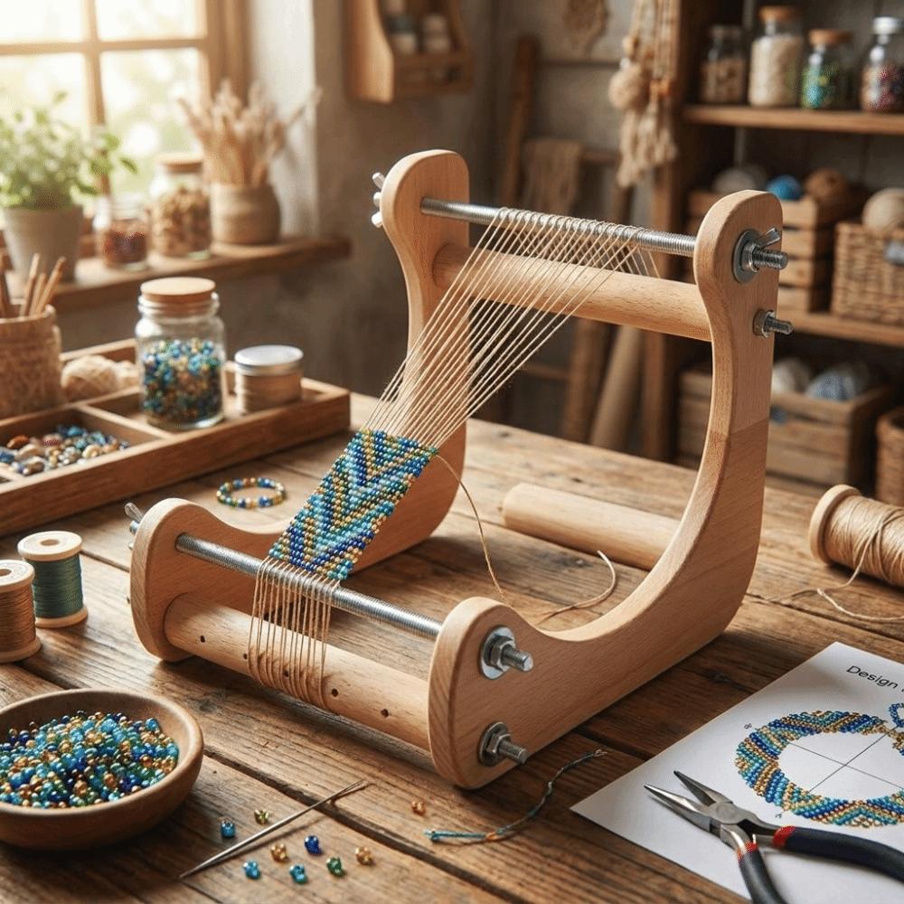 Ergonomický stojan na výrobu korálků dřevěný Stojan na výrobu náramků Výroba náhrdelníků