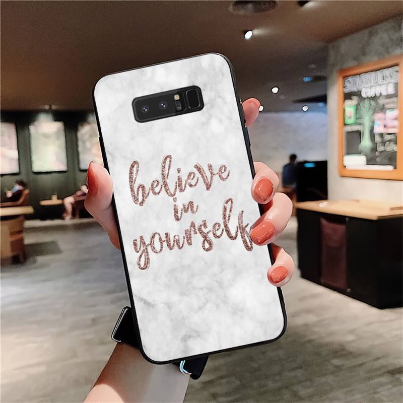 YNDFCNB Art Biały Czarny Różowy marmur Etui na telefon dla Samsung Note 3 4 5 7 8 9 10 20 pro lite ultra Oppo A9 2020