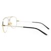 Gucci optical glasses [Available prescriptions] Cool series pilot style frames Gold frame black temples 002 F dust bag + glasses case (random color)