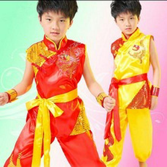 Youth Martial Arts Performance Costumes: Short Sleeve Tai Chi & Kung Fu Wear for Children