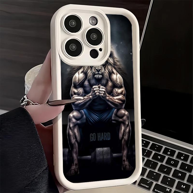 Phone Case for iPhone 17 Air 16E 15 16 Pro Max Lion Male Man King Cover 14 Plus 13 12 Mini Soft Shell Silicone Fundas