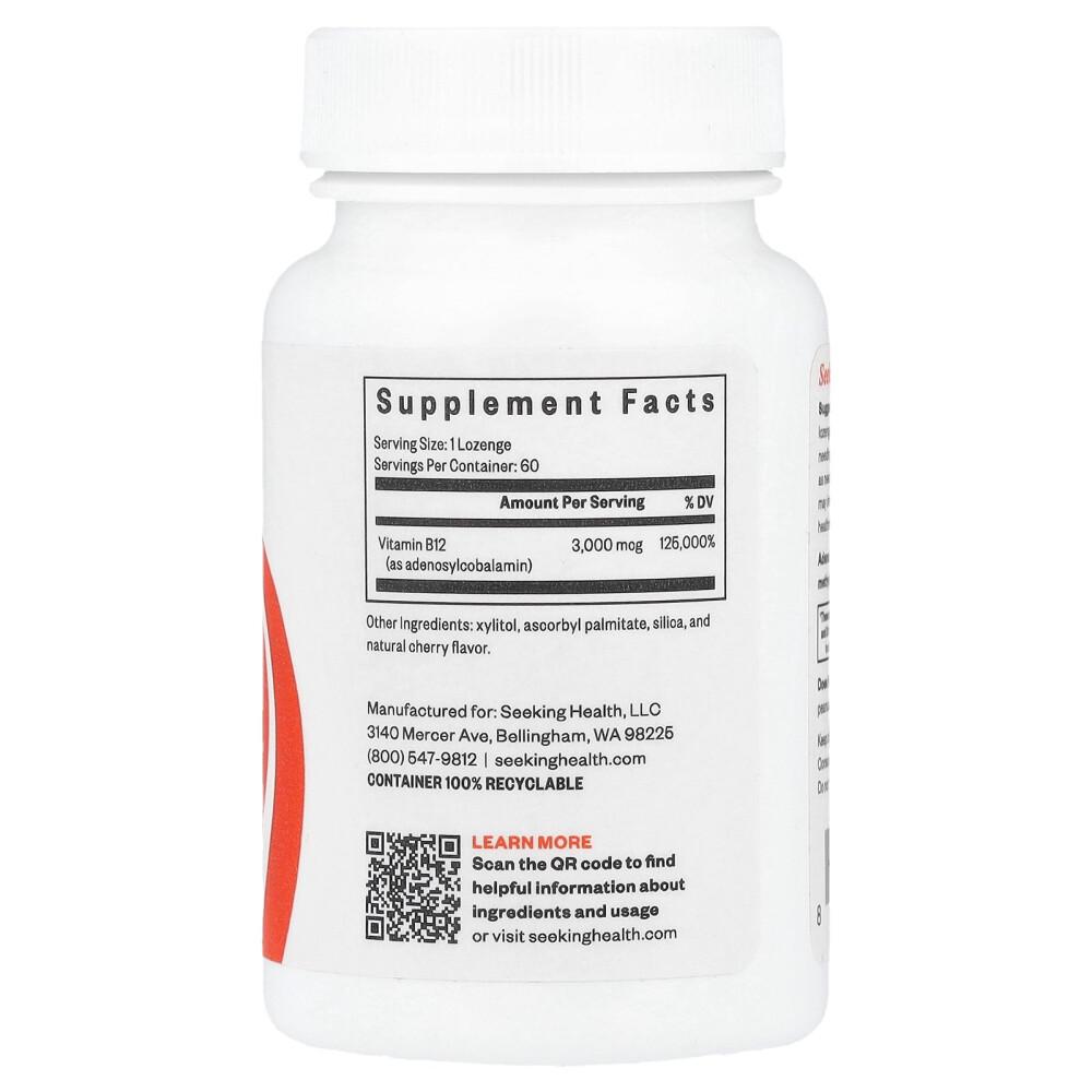Seeking Health Adeno B12 3000mcg Lozenge Tablets, 60 Count