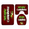 Christmas Bathroom Floor Mat Toilet Three-Piece Set