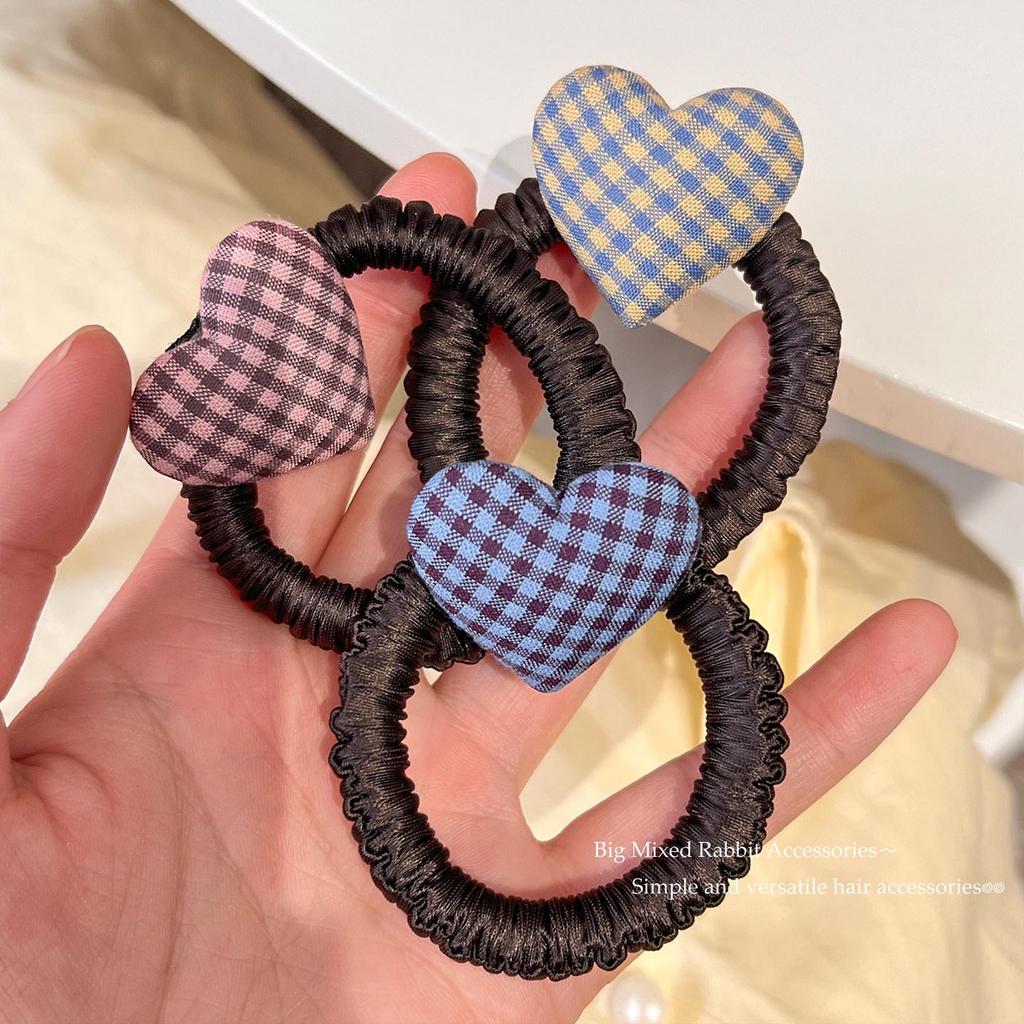 Elegant Heart Small Intestine Hair Tie for Women - 2026 New Style, Gentle on Scalp
