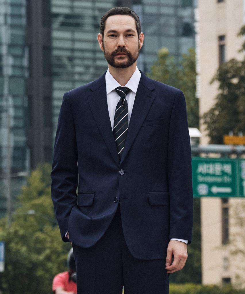 Stco [Four Seasons] (10-Year Suit) Wool Blend Four-Way Stretch Suit Set Navy (Classic Fit)_Ssjwz62Set