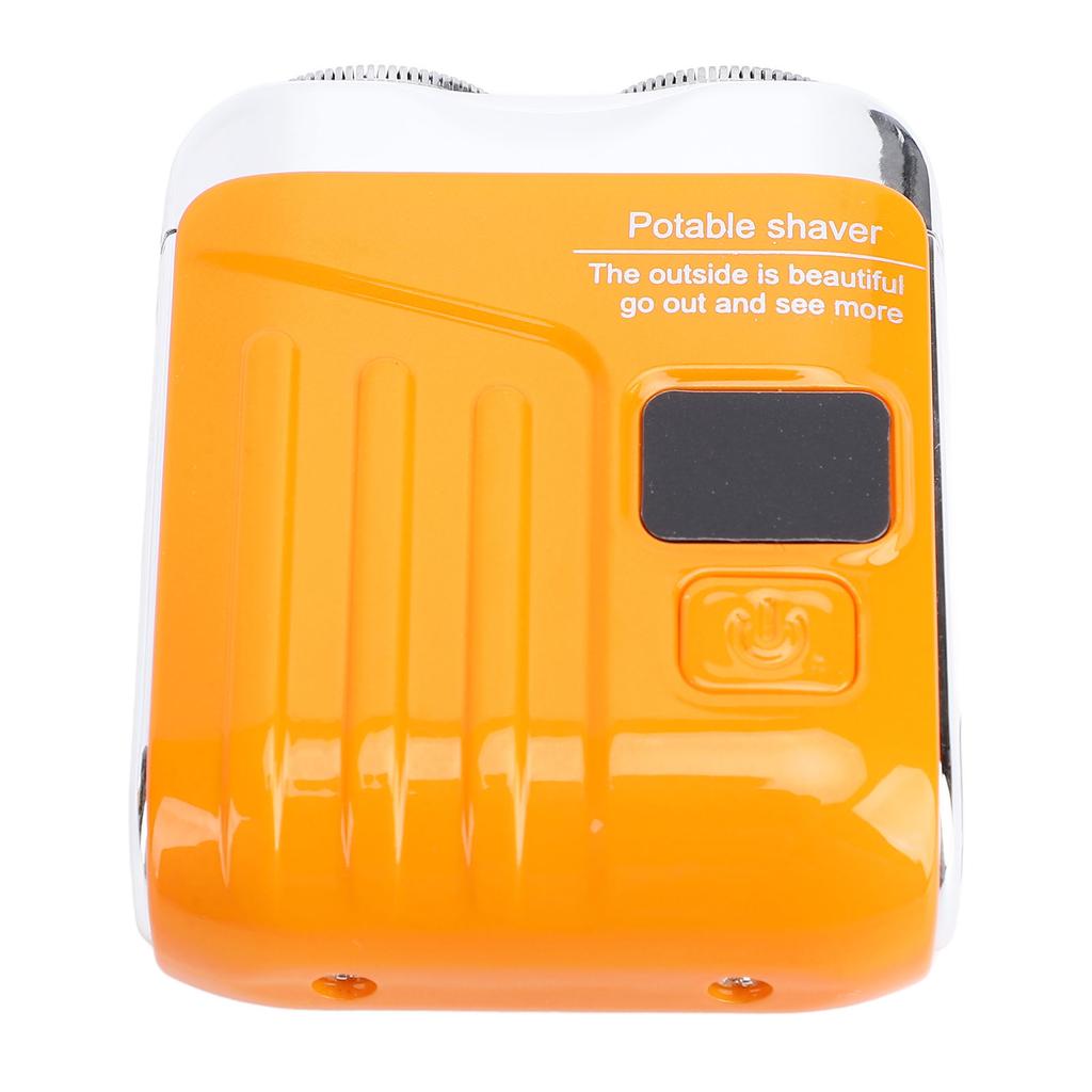 Mini Rotary Beard Trimmer with Power Display Washable Magnetic USB Rechargeable Compact Electric