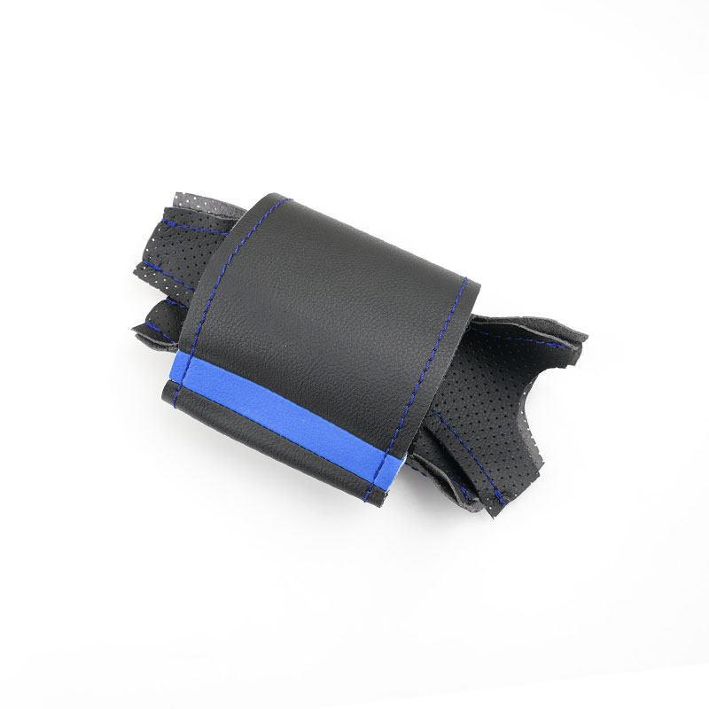 Black-blue line with blue strip Car Accessories Steering Wheel Microfiber Leather Cover Trim For Volvo S60 V60 XC60 XC90 S90 V90