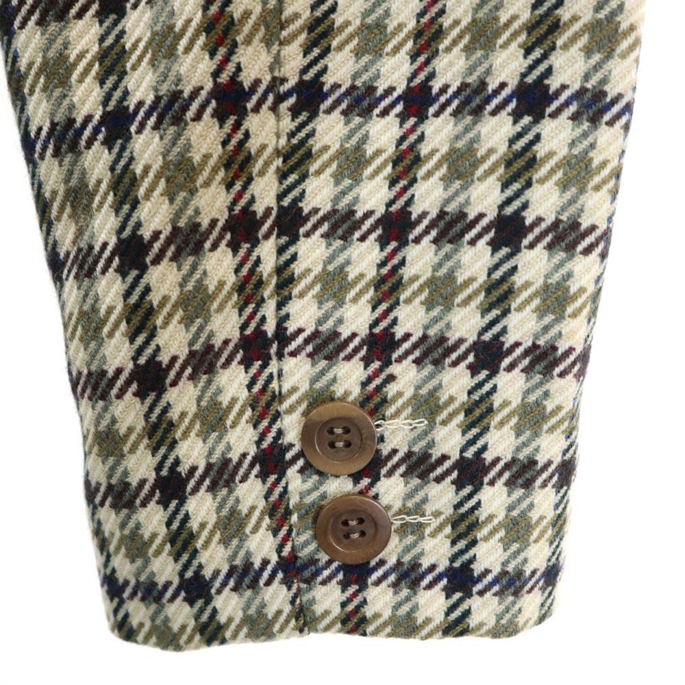 GUCCI 80s 90s Made in Italy Wool Blend Old Check Pattern Jacket Women Used