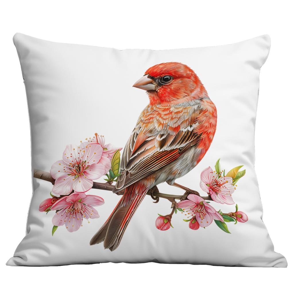 New Spring Flower and Bird Print Pillowcase Home Living Room Sofa Cushion Pillowcase