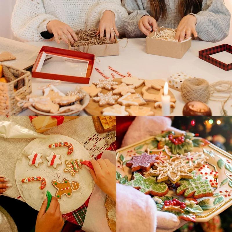 5Pcs/set Christmas Cookie Cutter Gingerbread Xmas Tree Mold Christmas Cake Decoration Tool Navidad Gift DIY Baking Biscuit Mould