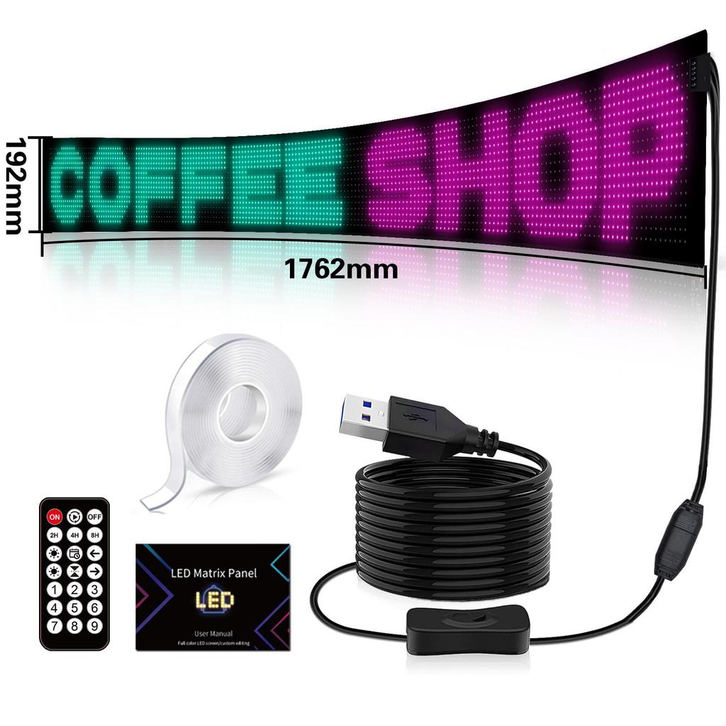 Bluetooth-Enabled Flexible LED Car Display: Rear Window Full-Color Scrolling Screen