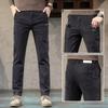 JYL Men's Straight Jeans Spring Elastic Six-Pocket Multi-Pocket Slim Casual Denim