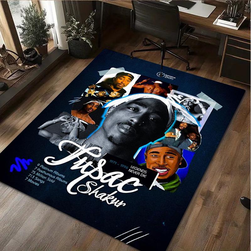 Rug Tupac Carpet Office Decorative Carpet For Living Room Bedroom Door Mat Floor Rug Computer Chair Area Rug