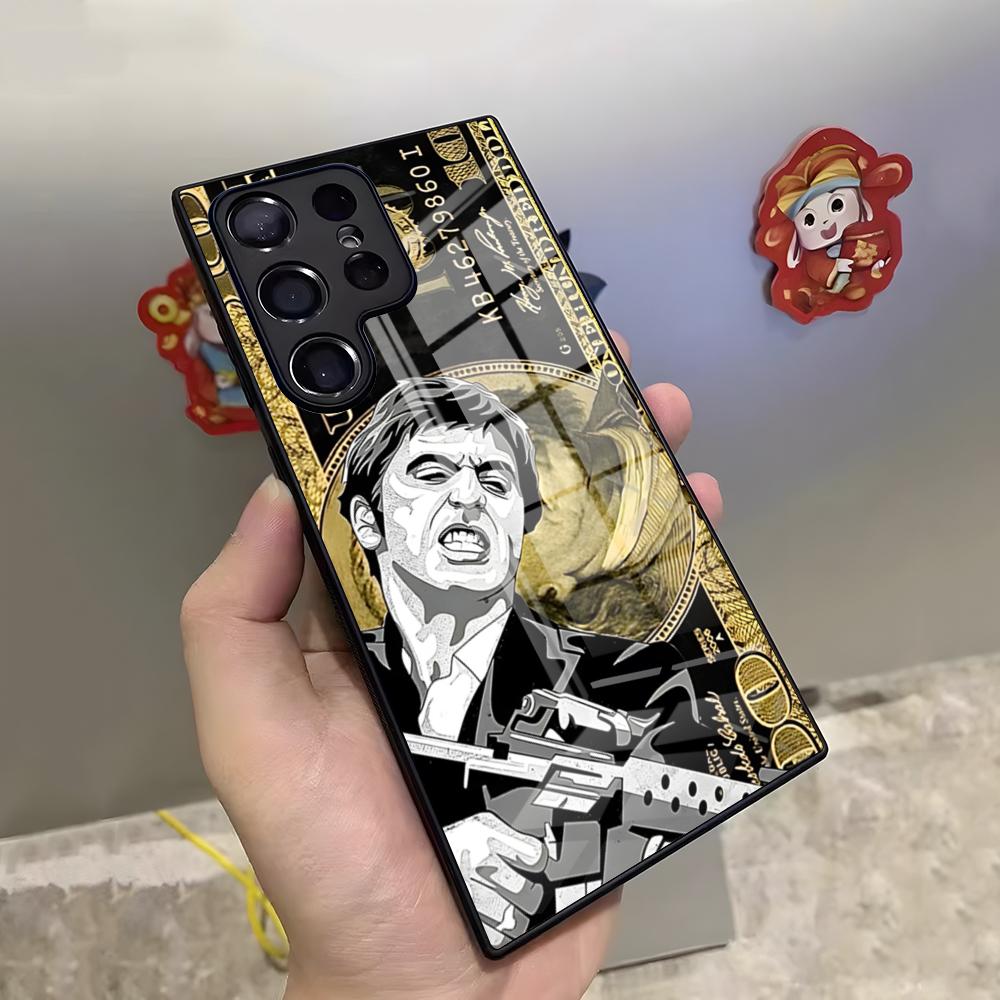 

Classic S-Scarface Film Tony Phone Case For Samsung S26 S25 Ultra S23 S22 S24 S20 Fe S21 Plus A54 A53 A16 Glass Cover Samsung s23ultra