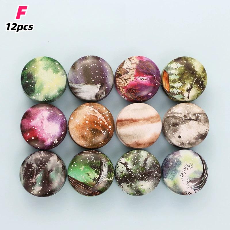 12pcs Mini Round Metal Tin Boxes with Elegant Floral Portable Storage Container for Earrings Jewelry Storage Bins Home Organizer