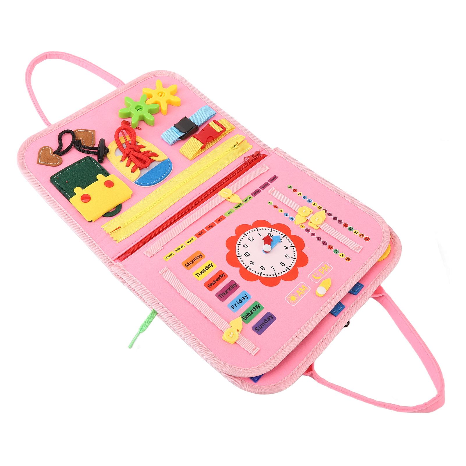 

Felt Fidget Blanket Multifunctional Sensory Pad Toy Felt Sensory Board for Toddlers Elderly