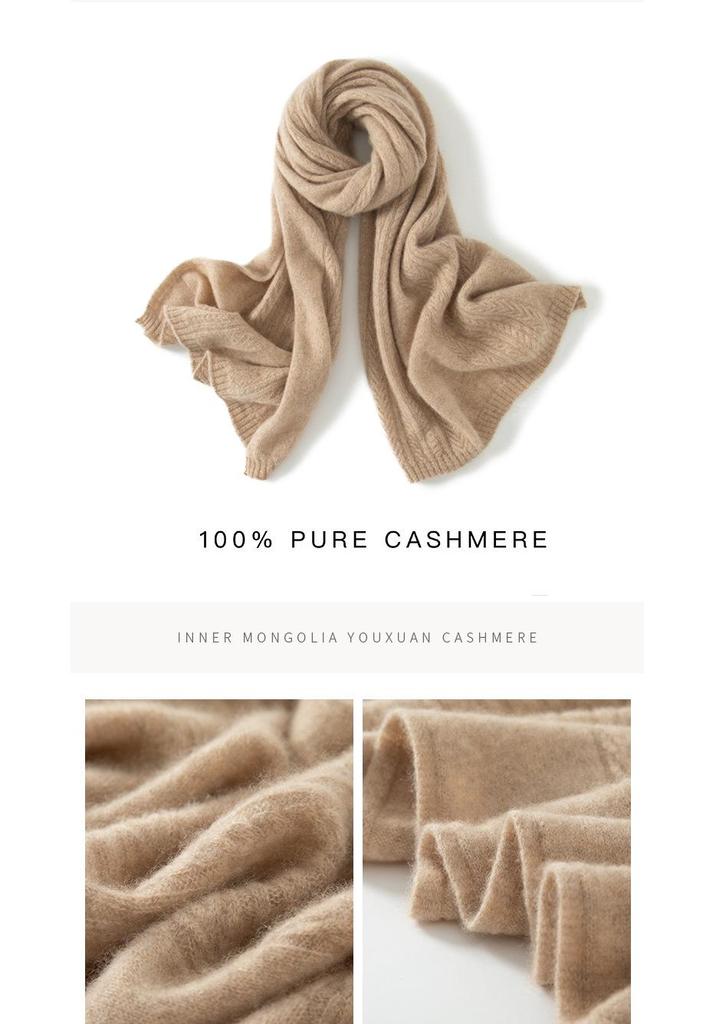 Women's 100% Pure Cashmere Scarf - Warm, Thickened, New Autumn/Winter Style