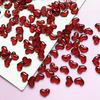 100pcs Valentine's Day 3D Red Heart Nail Charms - Scent-Free, DIY Manicure Decorations for Hands & Feet