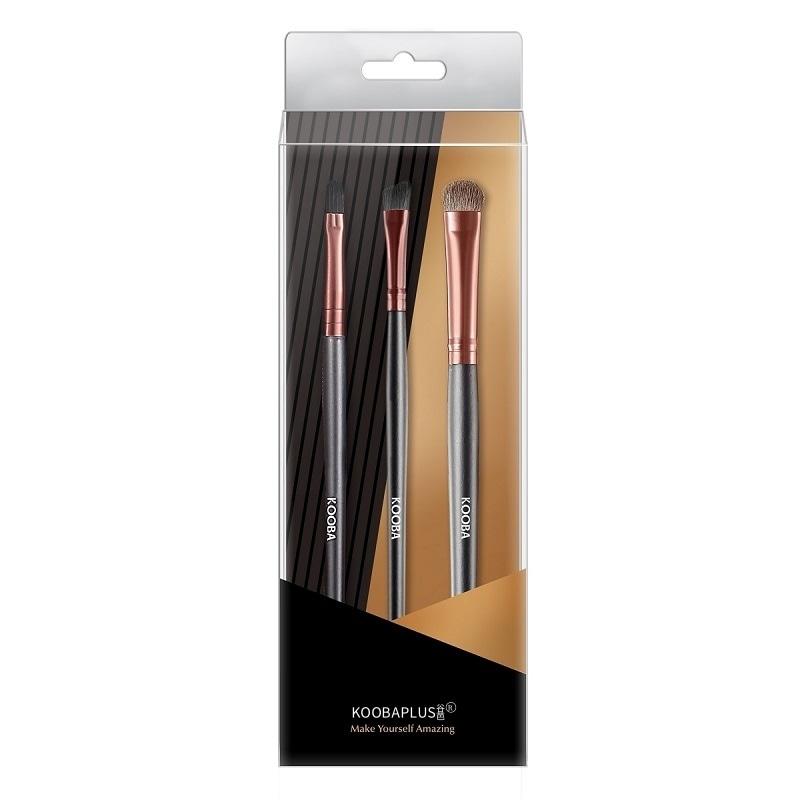 

KOOBAPLUS 3-Piece Makeup Brush Set (Lip, Brow & Eyeshadow Brushes)