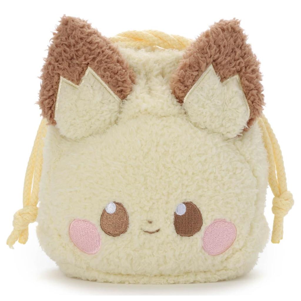 TAKARATOMY A.R.T.S Pokémon PokéPiece Plush Drawstring Bag, Pichu, Approx. 7.7 inches (18 cm) Wide