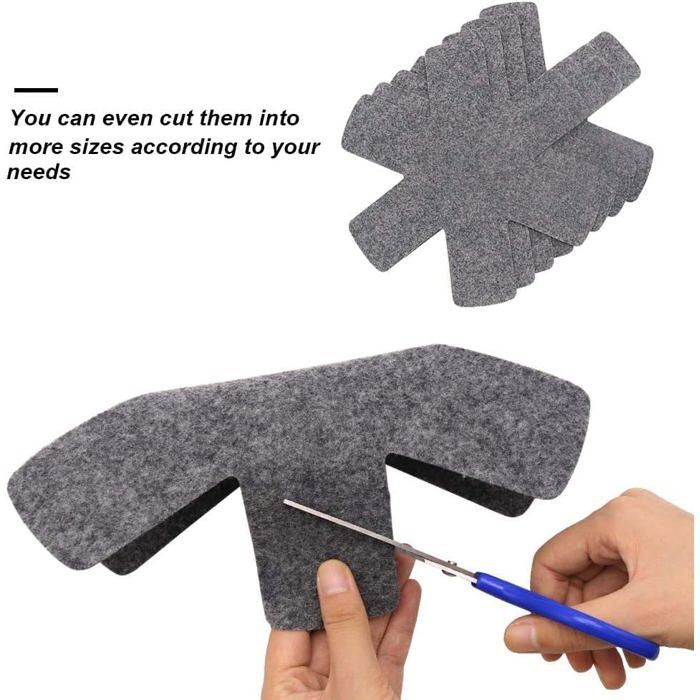 Protection de poêle - Lot de 12 - Résistant à la chaleur - Taille réglable - Feutre de polyester