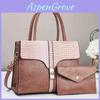 Versatile Stylish Khaki Two-piece Shoulder Tote Bag Set With Spacious Design For Daily Use