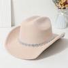 Men and Women Jazz Hat Party Festival Stage Performance Simple Top Hat High Quality Woolen Straw Hat Western Cowboy