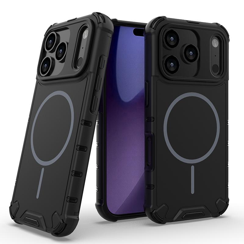 Anti-slip Bumper Armor for Magsafe Magnetic Phone Case for IPhone 15 14 13 12 11 17 Pro Max 17 Air 16 Plus Shockproof Cover