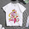 2026 New Childrens Shortsleeved Tshirt with Japanese Anime Beauty Warrior Print  A Familyfriendly Top