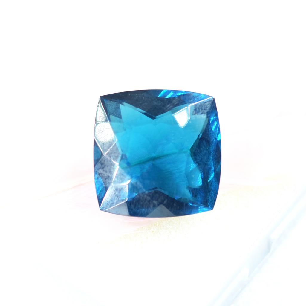 Natural Blue Topaz Loose Gemstone Jewelry Grade Square Cushion Cut 56.23 Ct for Jewelry Designs