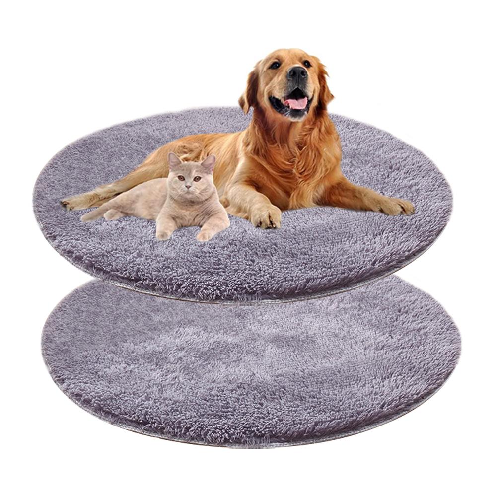 Plush Cat Bed Mats Round Pet Bed for Cats Small Dogs Soft Fleece Pet Sleeping Mat Kitten Puppy Nest Pet Cushion Cat Accessories