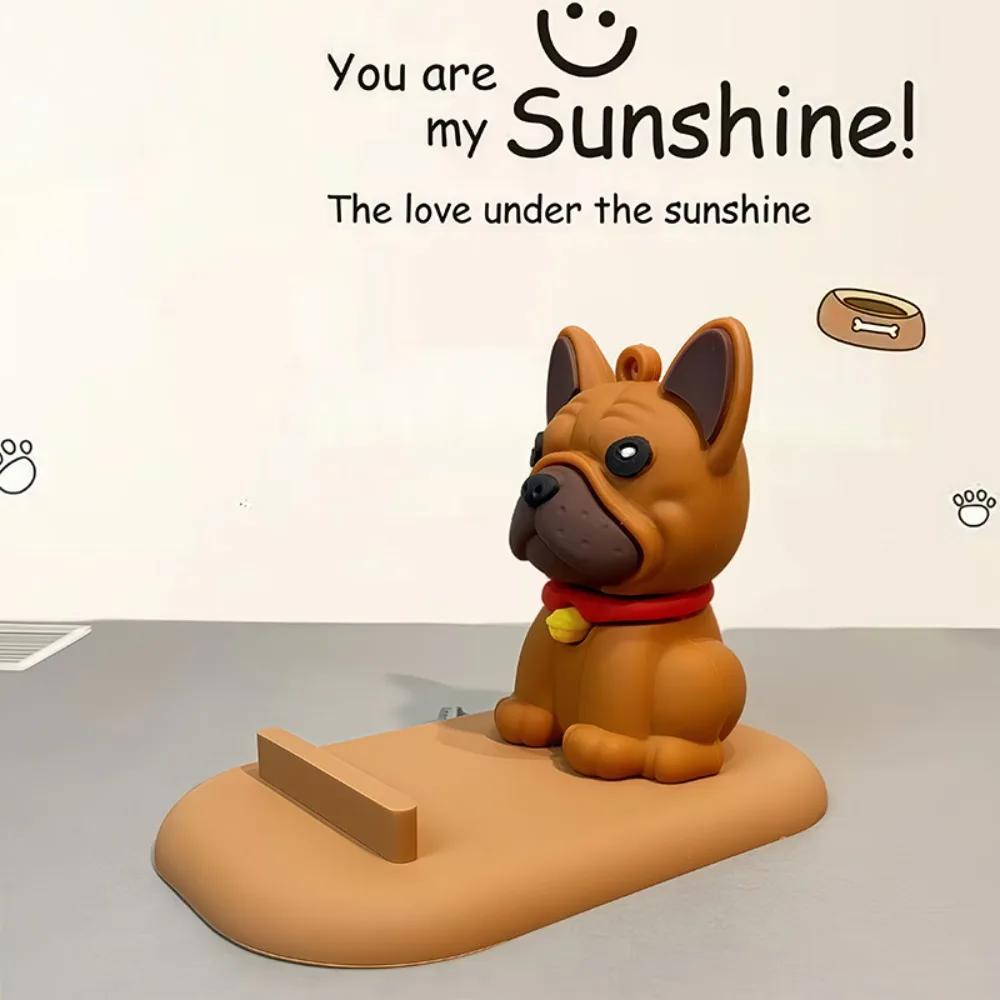 Stylish Cute Puppy Cartoon Phone Holder Portable Desk Decor Phone Support Kickstand Stable Resin Cute Dog Phone Stand Universal