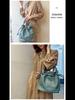 Women's Classic Fold Leather Bucket Bag: New Style, First Layer Cowhide, Trendy Solid Color Handheld Design