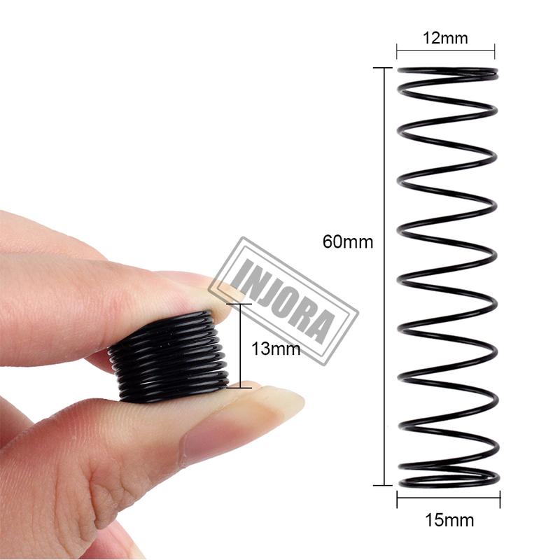 INJORA Metal Shock Springs Compression 60*15mm for 1/10 RC Crawler Car TRX4 TRX6 Axial SCX10 90046 AXI03004 Upgrade Parts