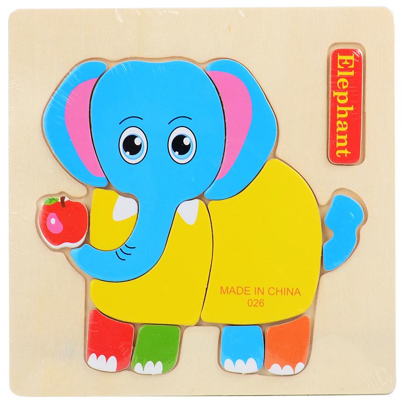 Sale 9 Slice Kids Puzzle Toy Animals And Vehicle Wooden Puzzles Jigsaw Educational Baby Learning Toys For Children Gift