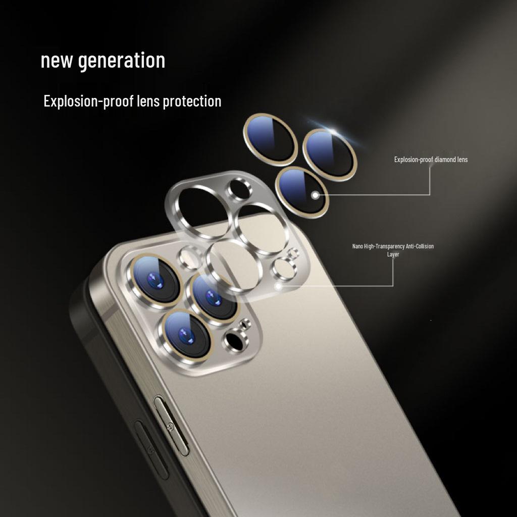 AG Matte Titanium Gold Case for iPhone 17 Pro Max with Brushed Edges - Compatible with iPhone 14/15/16