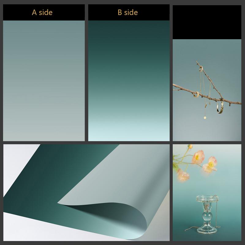 Gradient Color Photography Backdrops 57x87cm 2-Sided Waterproof Photo Backgrounds Studio Wallpaper Photographic Props