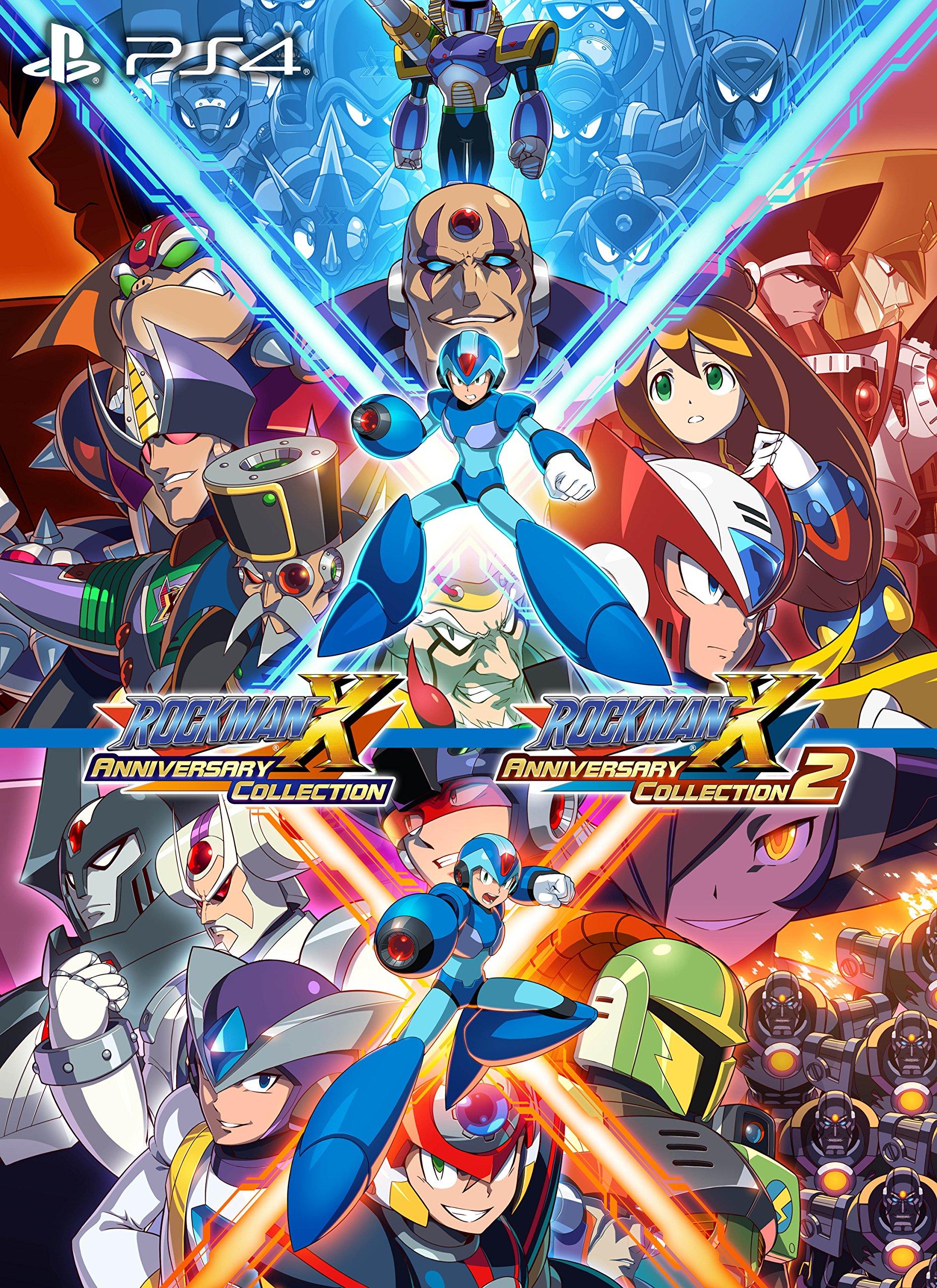Mega Man X Anniversary Collection PS4 bonus Man Quick Reference Chart of Effective Weapons for All 8 Bosses and Man Quick Reference Chart of Effective