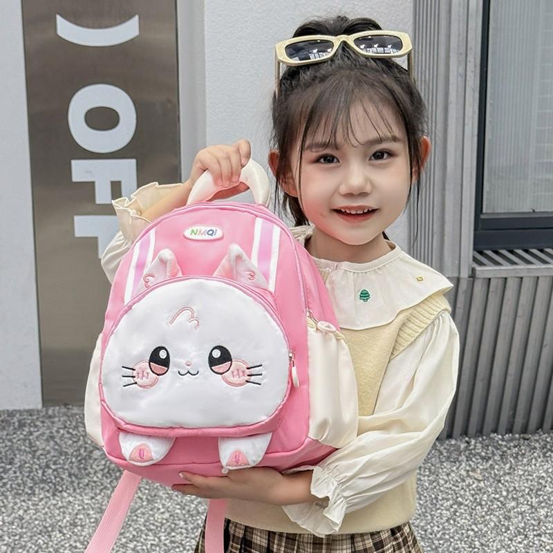 Sac à dos mignon pour enfants chat en tissu Oxford léger et durable pour garçons et filles sac d'école maternelle