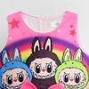 Kids Girls Anime Cartoon Elf Print Sleeveless Bow Casual Party Princess Dress