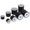 4Pcs Round Rubber Mounts Black Shock Absorber Female Vibration Isolator  Air Compressor