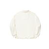 Li Ning Reignite Series Oversized Polo Neck Pullover Sweatshirt Unisex Sweatshirt Off-White AWDU345-1