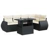 VidaXL Garden Lounge Set 6 Pcs with Cushions Black Braided Resin 3326637