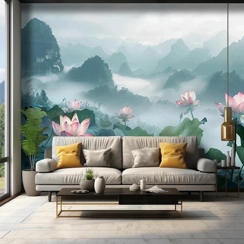 3d Fototapete Bergblumenlandschaft Wandbild für Wohnzimmer Schlafzimmer Wanddekor Hintergrund Wandbild