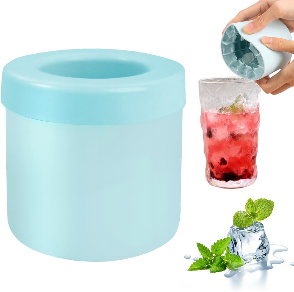 60 Grid Ice Bucket Cup Mold Food Grade Silicone Ice Cube Tray Freezer Ice Cube Maker Ice Bucket Whiskey Maker Kitchen Accessorie